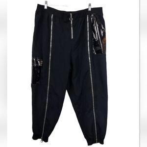 Nike active wear black zippered joggers women's XL